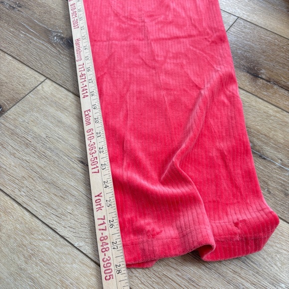 Drapers & Damons XL Coral Lounge Set Velour Gold Button Front Top Elastic Pants - Picture 11 of 16